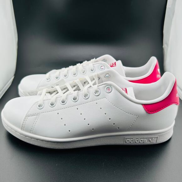 Adidas Stan Smith J Big Kids' Sneakers White Cloud / Bold Pink FX7522 Sz 7 - Picture 7 of 7